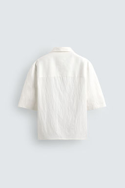 CAMISA POLO ESTRUCTURA RAYAS / Blanco - Zara фото 7