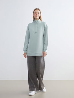 Dik Yaka Kad?n Sweatshirt Tunik