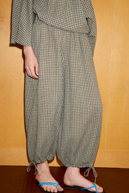 PANTAL?N CINTURA EL?STICA / Gris medio - Zara фото 2