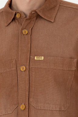 Мужская джинсовая рубашка кокосового цвета - U.s. polo assn фото 7