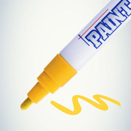 Цена за 12 шт. Маркер-краска MunHwa, лаковый, нитро-основа, жёлтая, узел 4 мм