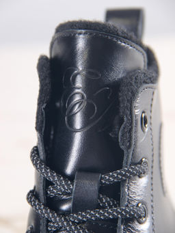 Ботинки 217.PODYUM151bl.Черный/байка