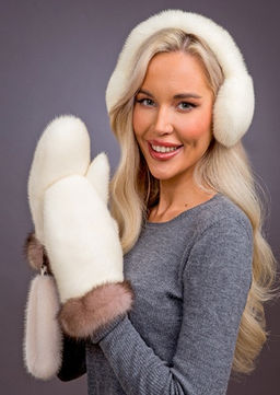 Наушники норка жемчуг