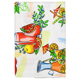 Скатерть 200х145см Лимонад, длина стола до 160см, на 6-8 персон, хлопок Комфорт 171г/м2, упаковка классическая, пакет ПВХ 28х41см, Домашняя мода (Россия)  фото 3