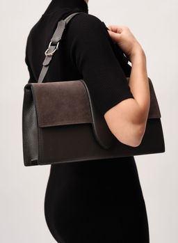 Кожаная сумка Deboro 30408 темный лес