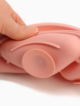 Тарелка детская секционная с ложкой и вилкой, 3 секции, розовый, Mum&Baby