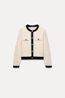 KNIT JACKET WITH GOLD BUTTONS - Zara фото 9