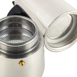 Кофеварка гейзерная 200мл (4 порции) из нержавеющей стали (101100) /KAMILLE/  фото 5