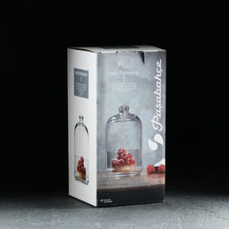 Блюдо сервировочное Paşabahçe Patisserie midi, d=11,5 см, стекло, с купольной крышкой, прозрачное