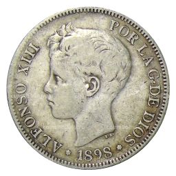 5 песет 1898 года Испания