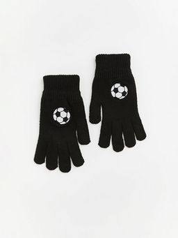 Futbol Topu Nak??l? Erkek ?ocuk Triko Eldiven