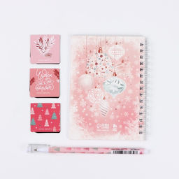 Подарочный набор новогодний, блокнот А6, 40 листов, ручка пластик, магнитные закладки 3 шт. «Мечтай! Мечты сбываются»