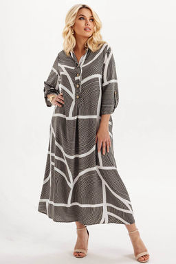 Платье штапель 6145/01/Хаки