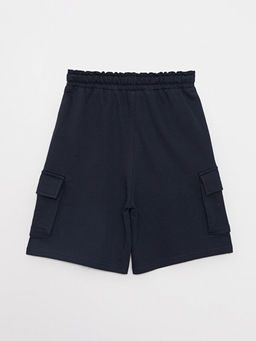 Beli Lastikli Bask?l? Erkek ?ocuk Bermuda - Waikiki фото 3