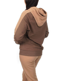 NO01 BEIGE/BROWN Костюм спортивный женский (хлопок 90%, полиэстер 10%) - Fashion фото 6