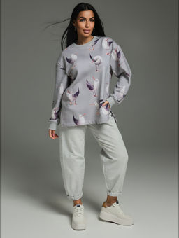 Зара свитшот женский (голубой), футер трехнитка - Lovetex фото 3