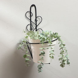 Подвес для кашпо настенный «Узор», d=16 см, чёрный