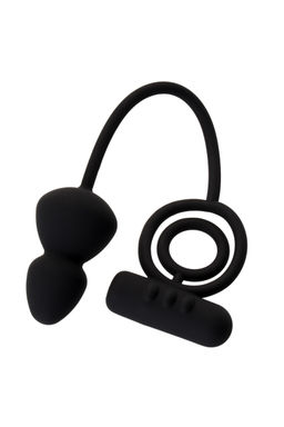 Анальная пробка Erotist Ruffle с дополнительной стимуляцией, силикон, черная, M