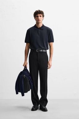 BASIC PIQUE TEXTURE POLO SHIRT