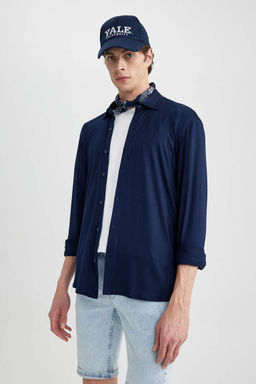 Рубашка стандартного кроя с длинным рукавом - Defacto фото 3