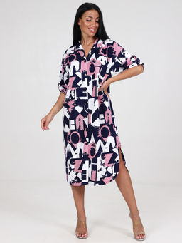 5118 ПЛАТЬЕ (Синий/розовый) - А-дина фото 2