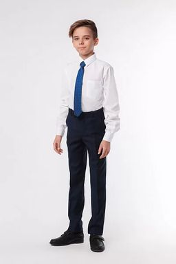 Брюки для мальчика, прилегающий (серый) БД-234 - Бостон фото 2