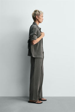 CAMISA RELAXED FIT TEXTURA IRREGULAR / Verde gris - Zara фото 4