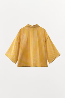 CAMISA ESTAMPADO RAYAS / Amarillo - Zara фото 8