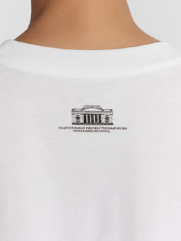 Футболка женская белая с принтом Пейзаж, И. Машков - Mark formelle фото 7