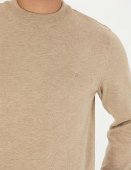 Ta_ Melanj Slim Fit Yar_m Bal_k__ Yaka Basic Triko Kazak - Pierre cardin фото 7