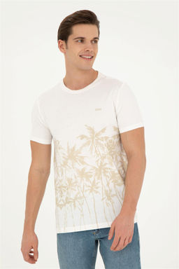 Мужская футболка цвета экрю