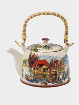 Чайник заварочный с металл ситом "Деревня" 900 мл