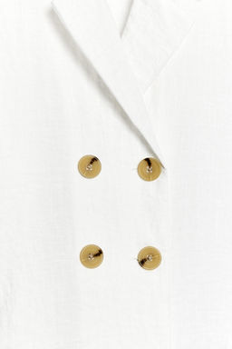 CAMISA CRUZADA MANGA CORTA / Blanco