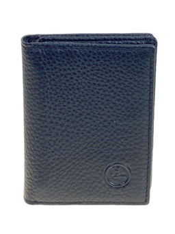 Картхолдер из натуральной кожи для пластиковых карт, цвет черный