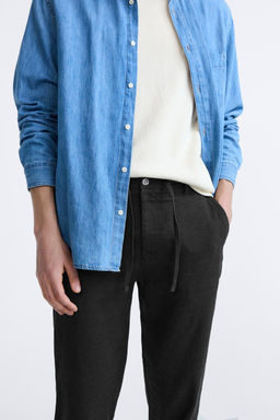 PAMUKLU KETEN PANTOLON - Zara фото 36