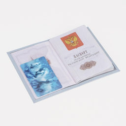 Обложка для паспорта, цвет светло-серый - Simaland фото 5