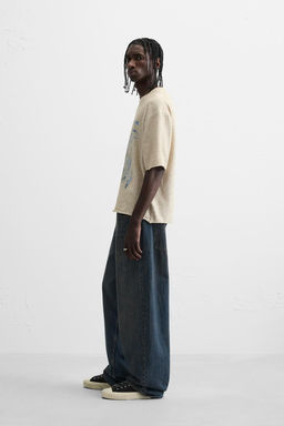 CONTRAST PRINT KNIT T-SHIRT - Zara фото 4