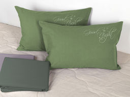 22С44-ШР/в/у/уп.кор. 215*153 КПБ семейный "Спокойной ночи" цв. 744 рис. 65 графит с оливой