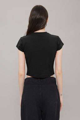 Bordo Baglama Fiyonk Detayl? Fitted/Vucuda Oturan Orme Bluz TWOSS25BZ00089 - Trendyolmilla фото 8