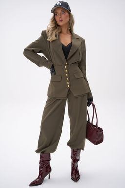 Костюм  тройка Мэдди (хаки)