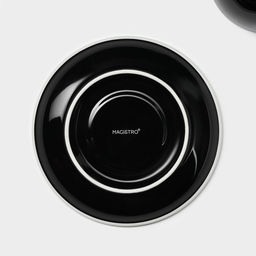 Кофейная пара фарфоровая Magistro Coffee time, 2 предмета: чашка 200 мл, блюдце d=14,5 см, цвет чёрный  фото 7