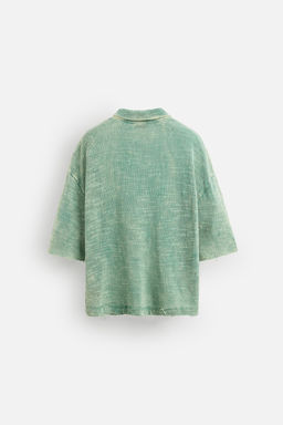 WASHED KNIT POLO SHIRT - Zara фото 8
