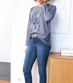 Блузка, голубая