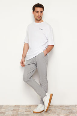 TRENDYOL MAN Gri Jogger Fit Lastikli Beli Baglamal? Dokulu Orme Rahat Pantolon TMNSS24PL00007 - Trendyolmilla фото 2