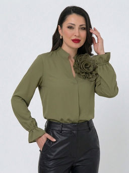 Блуза Модная Люкс (олива) - Diolche фото 5