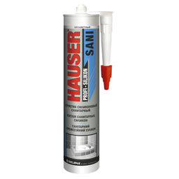 Герметик силикон.санитарн.б/цв. "Hauser" 260мл