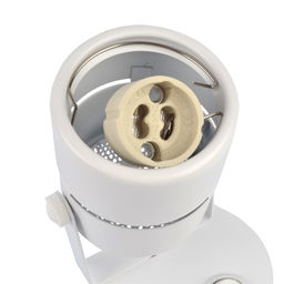 DLC-S612 GU10/B WHITE Светильник декоративный накладной, серия Sotto. Без лампы, цоколь GU10. Выкл. на корпусе. Металл. Белый. TM Fametto