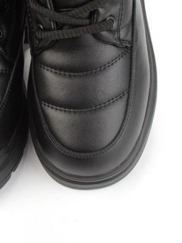 04-A117-1M BLACK Ботинки зимние женские (натуральная кожа, натуральная шерсть)