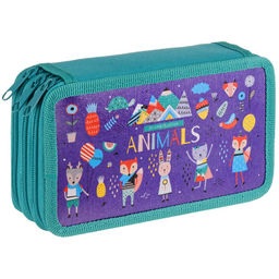 Пенал 3 отд. 190*110мм, ArtSpace "Animals" (ПК3_29128) ламинация