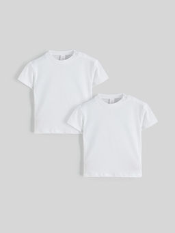 Bisiklet Yaka Basic Erkek Bebek Ti??rt 2li